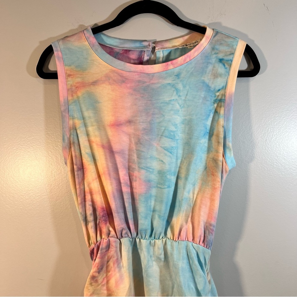 NWT Main Strip Tie Dye Fitted Dress - Picture 2 of 11